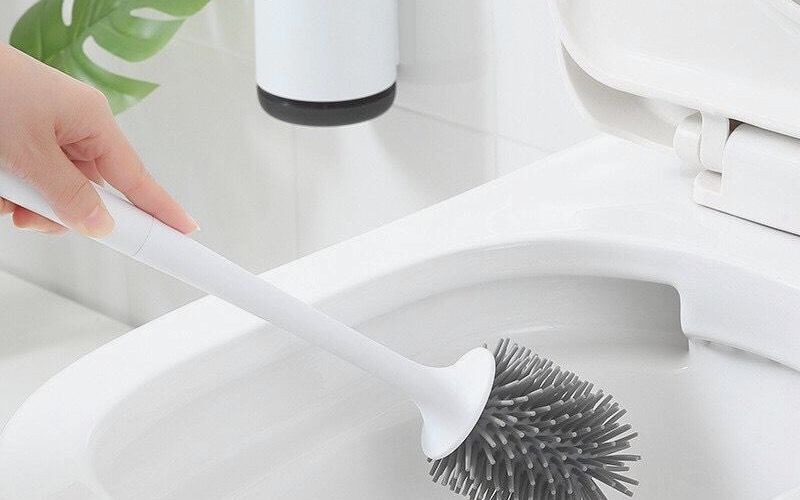 Chổi cọ bồn cầu silicone có thể tẩy sạch các vết bẩn ngắn ngày