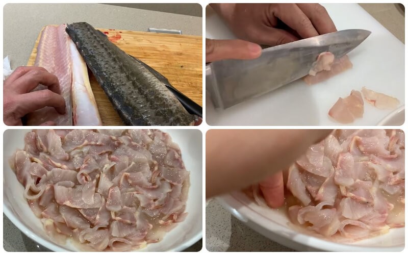Sơ chế cá tầm