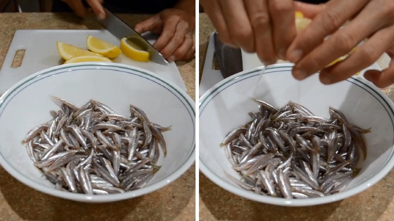 Sơ chế cá cơm
